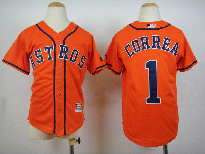 Carlos Correa Houston Astros orange jersey
