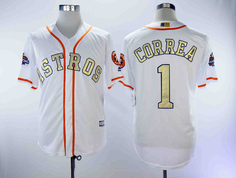 Carlos Correa Houston Astros white jersey