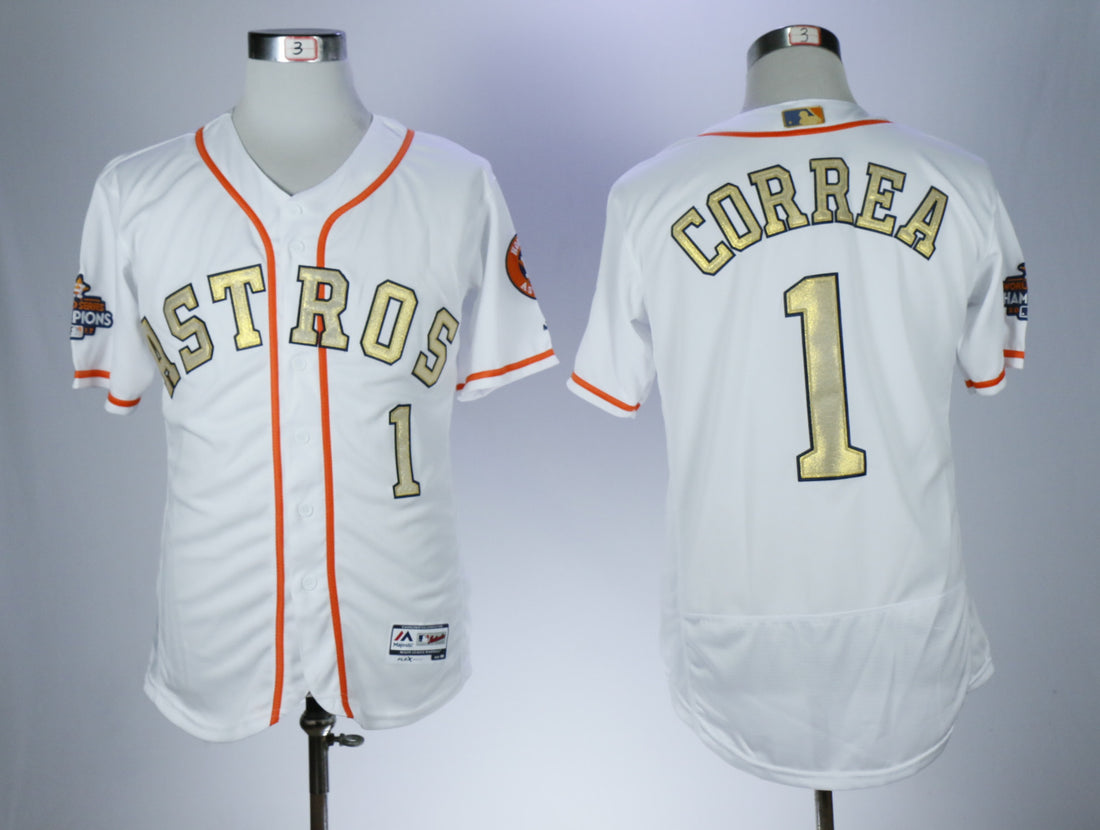 Carlos Correa Houston Astros white jersey