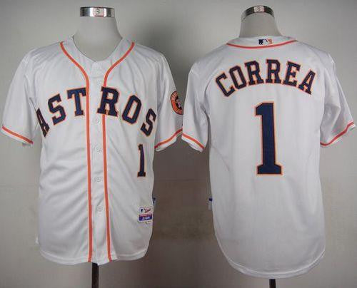 Carlos Correa Houston Astros white jersey