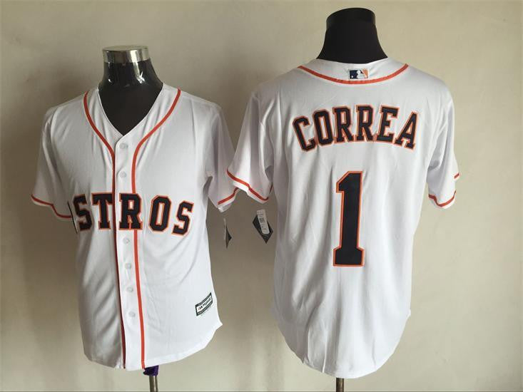 Carlos Correa Houston Astros white jersey