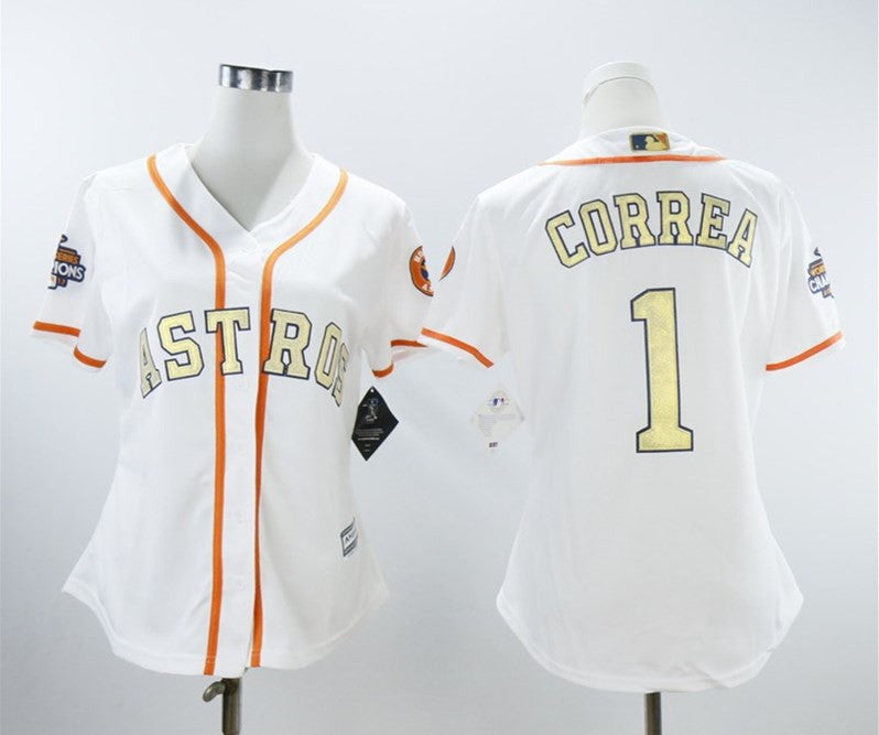 Carlos Correa Houston Astros white jersey