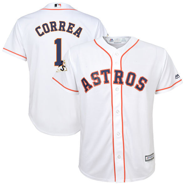 Carlos Correa Houston Astros white jersey