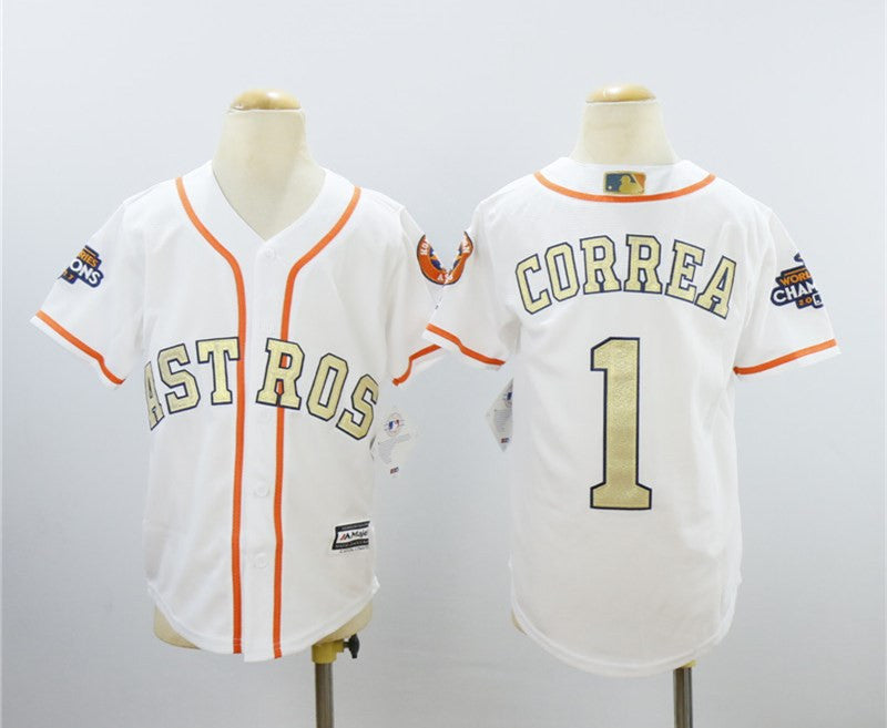 Carlos Correa Houston Astros white jersey