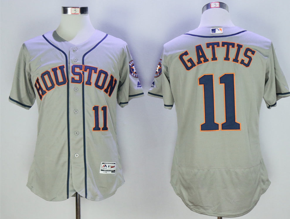 Evan Gattis Houston Astros grey jersey