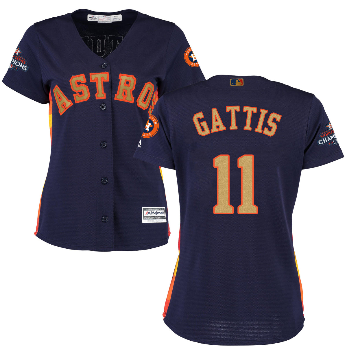 Evan Gattis Houston Astros navy jersey