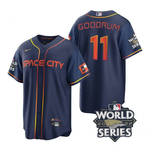 Niko Goodrum Houston Astros navy City Connect jersey