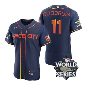 Niko Goodrum Houston Astros navy City Connect jersey