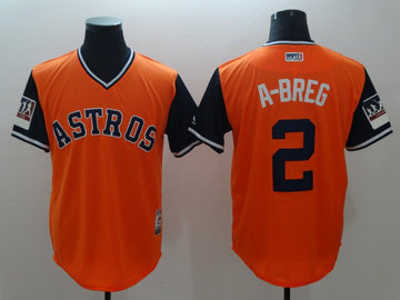 Alex Bregman A-Breg Houston Astros orange Authentic jersey