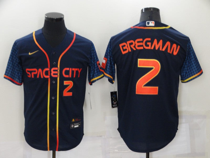 Alex Bregman Houston Astros navy City Connect jersey