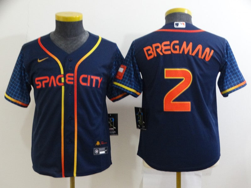 Alex Bregman Houston Astros navy City Connect jersey