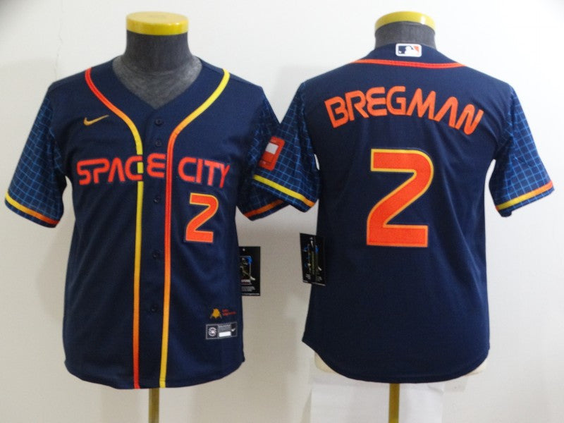 Alex Bregman Houston Astros navy City Connect jersey