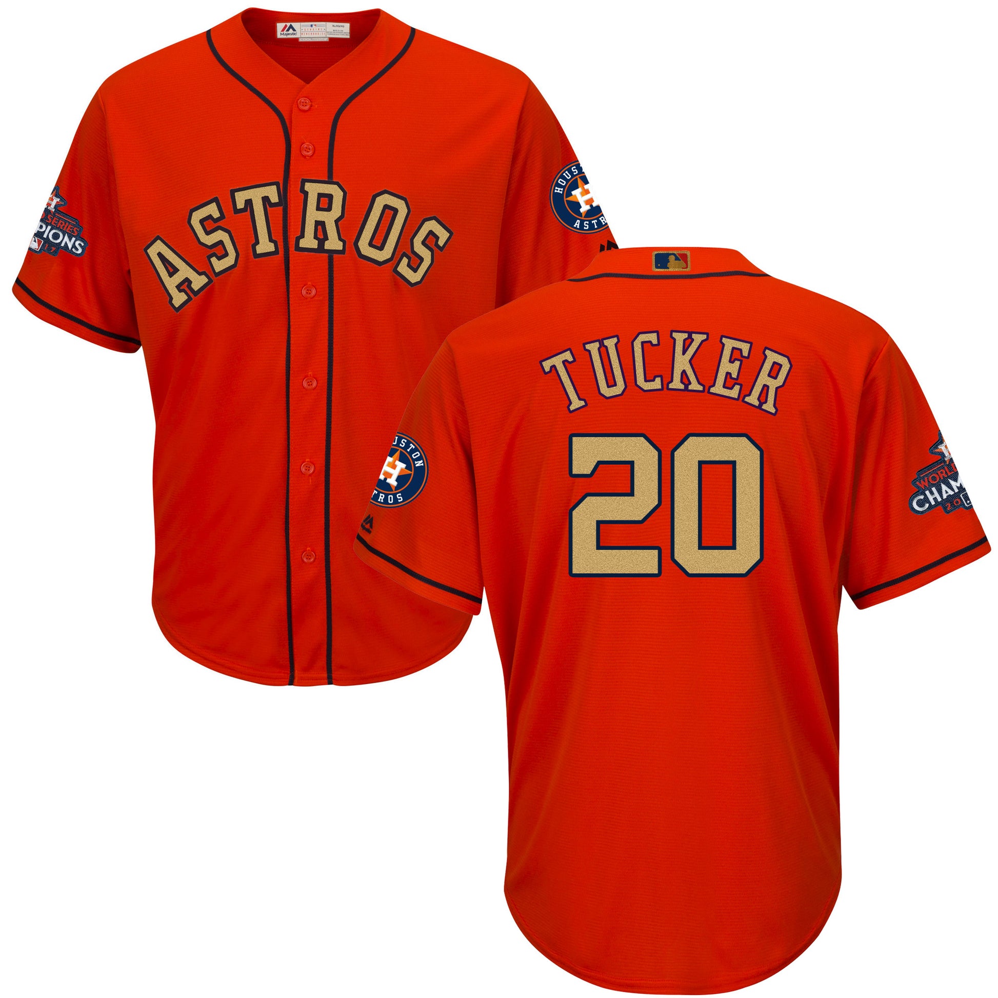 Preston Tucker Houston Astros orange jersey
