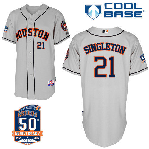 Singleton Houston Astros grey jersey