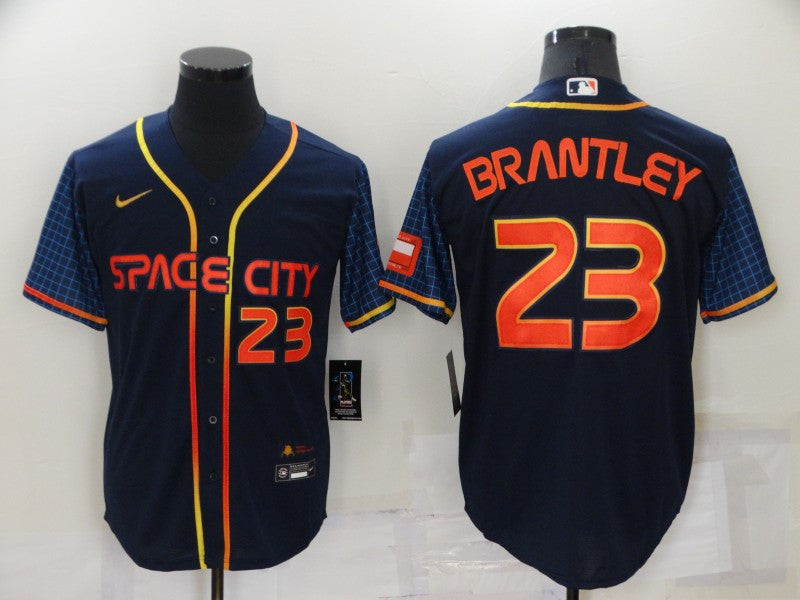 Michael Brantley Houston Astros navy City Connect jersey