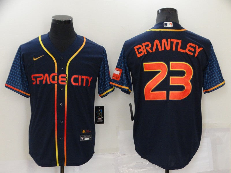 Michael Brantley Houston Astros navy City Connect jersey