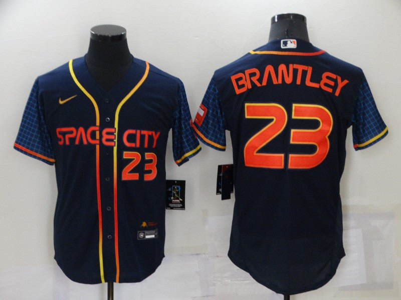 Michael Brantley Houston Astros navy City Connect jersey