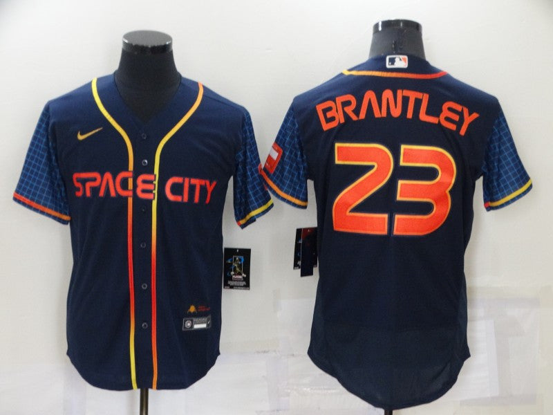 Michael Brantley Houston Astros navy City Connect jersey