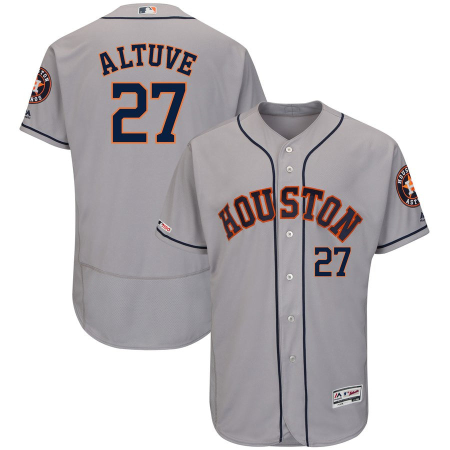 Jose Altuve Houston Astros gray jersey