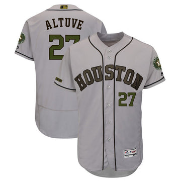Jose Altuve Houston Astros gray jersey
