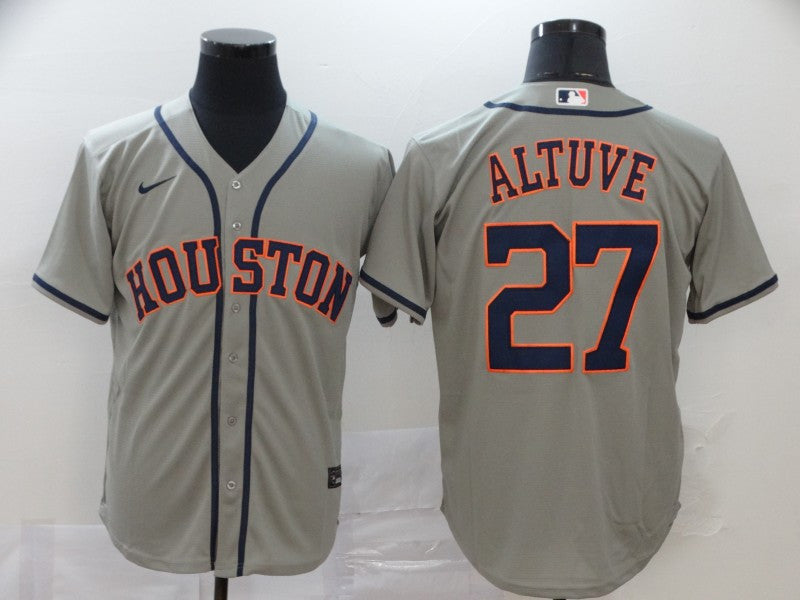 Jose Altuve Houston Astros gray jersey