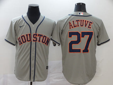 Jose Altuve Houston Astros gray jersey