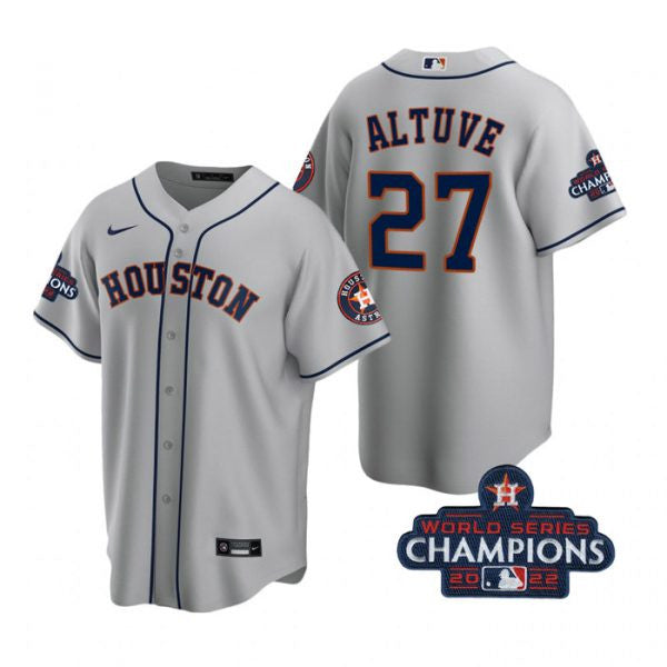 Jose Altuve Houston Astros gray jersey