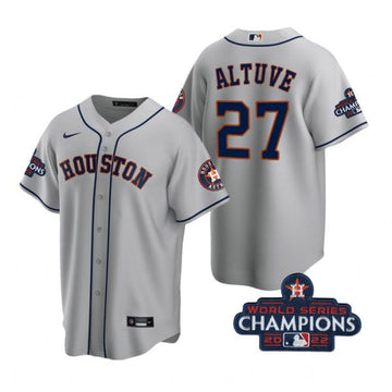 Jose Altuve Houston Astros gray jersey