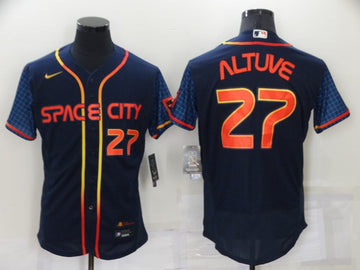 Jose Altuve Houston Astros navy City Connect jersey