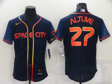 Jose Altuve Houston Astros navy City Connect jersey