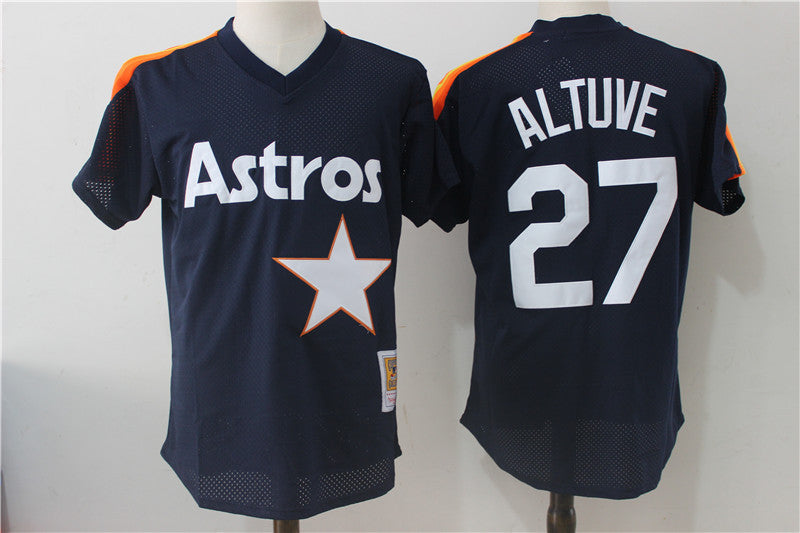 Jose Altuve Houston Astros navy Cooperstown jersey