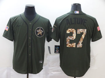 Jose Altuve Houston Astros olive jersey