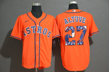Jose Altuve Houston Astros orange Fashion jersey