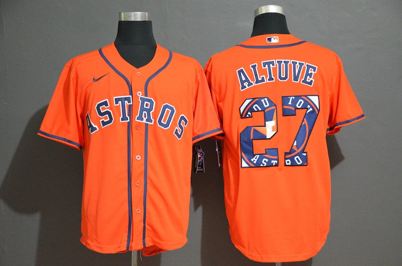 Jose Altuve Houston Astros orange Fashion jersey