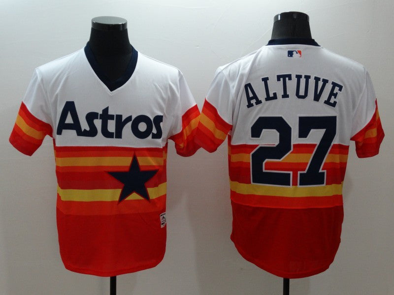Jose Altuve Houston Astros orange Cooperstown jersey