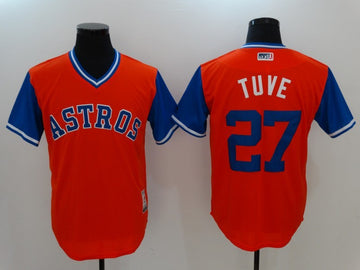 Jose Altuve Tuve Majestic Houston Astros orange jersey