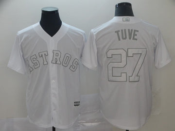 Jose Altuve Tuve Houston Astros white jersey