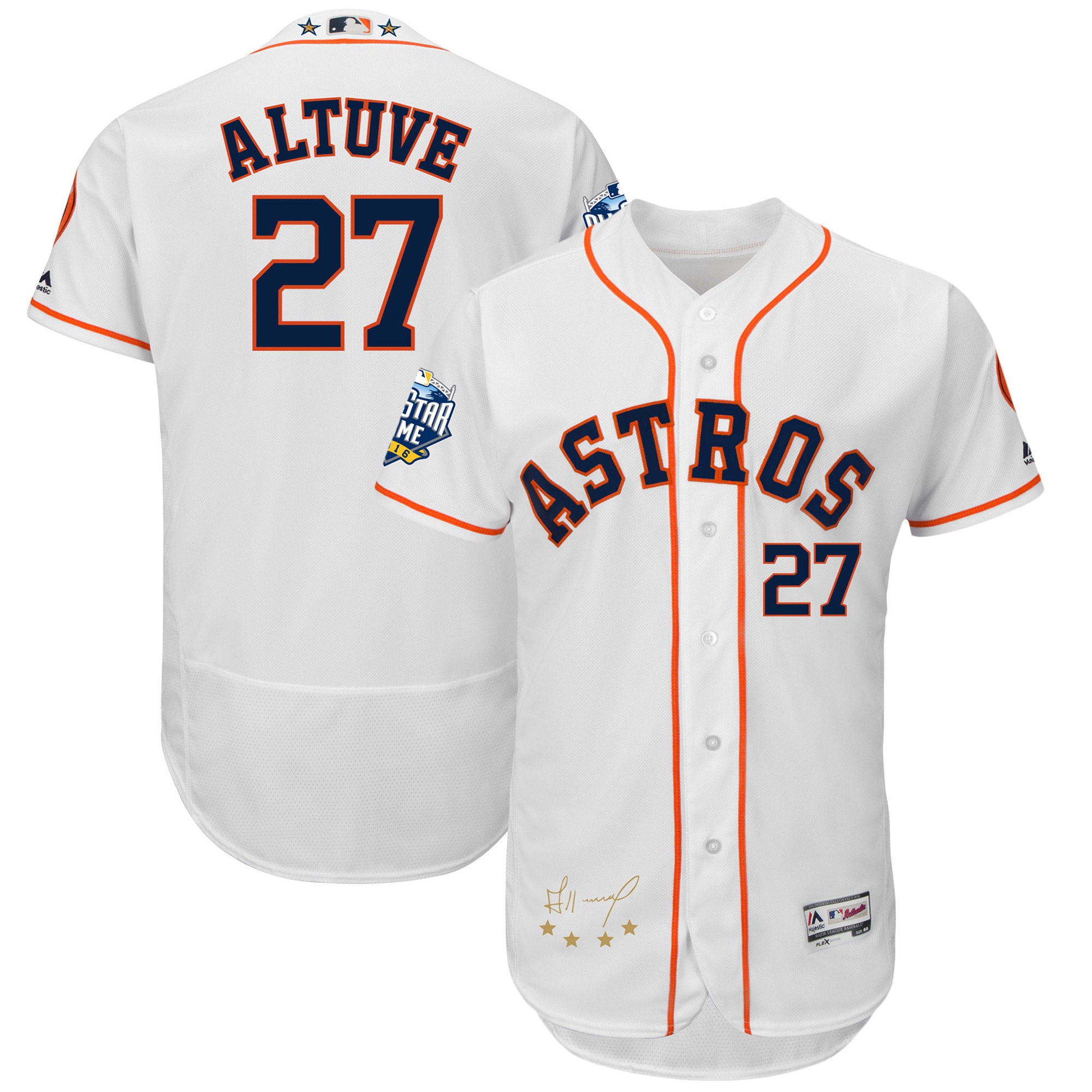 Jose Altuve Houston Astros white All-Star jersey