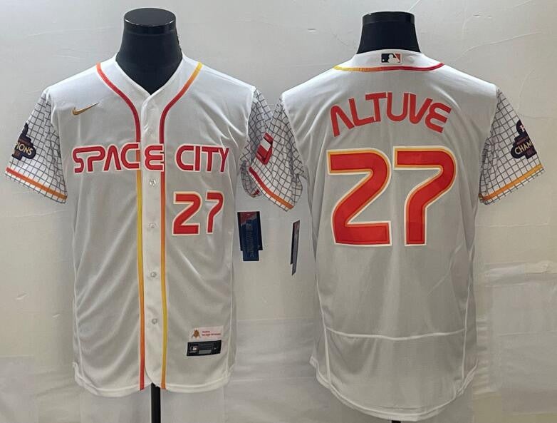 Jose Altuve Houston Astros white City Connect jersey