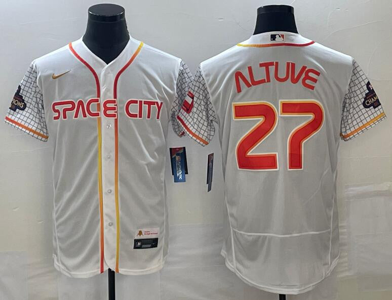 Jose Altuve Houston Astros white City Connect jersey