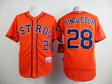 Singleton Houston Astros orange jersey