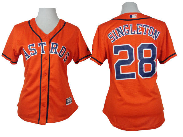 Singleton Houston Astros orange jersey