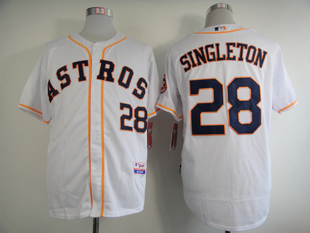 Singleton Houston Astros white jersey