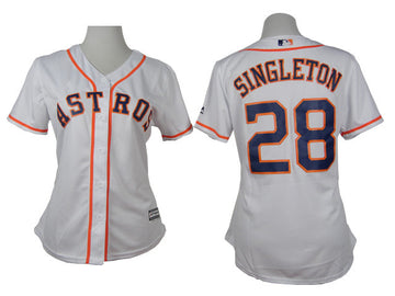 Singleton Houston Astros white jersey