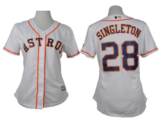 Singleton Houston Astros white jersey