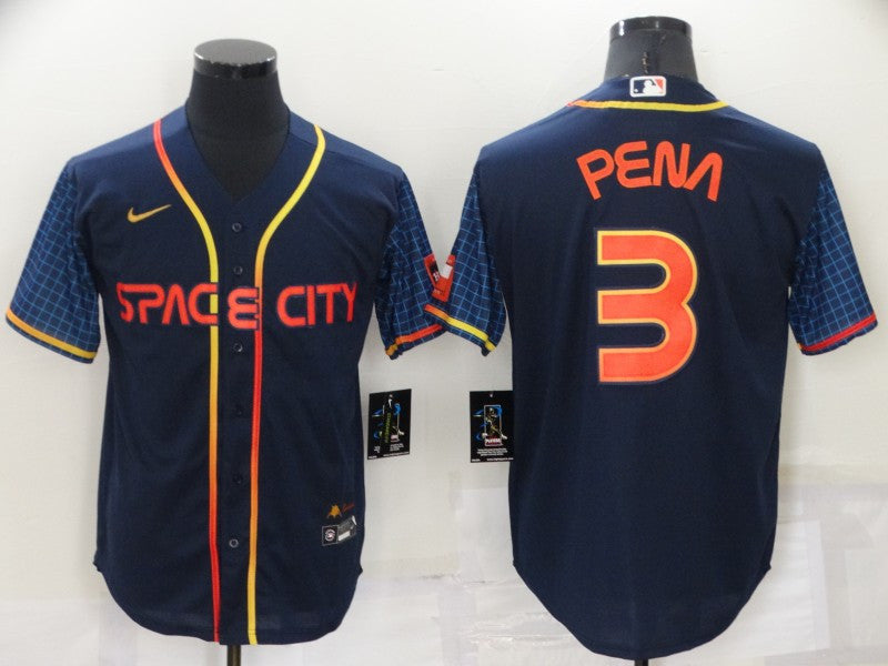 Jeremy Pena Houston Astros navy City Connect jersey