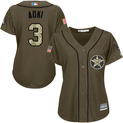 Norichika Aoki Houston Astros olive jersey