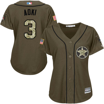 Norichika Aoki Houston Astros olive jersey