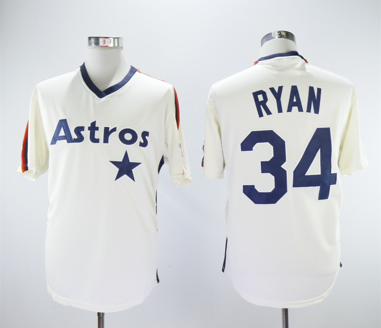 Nolan Ryan Houston Astros cream Cooperstown jersey