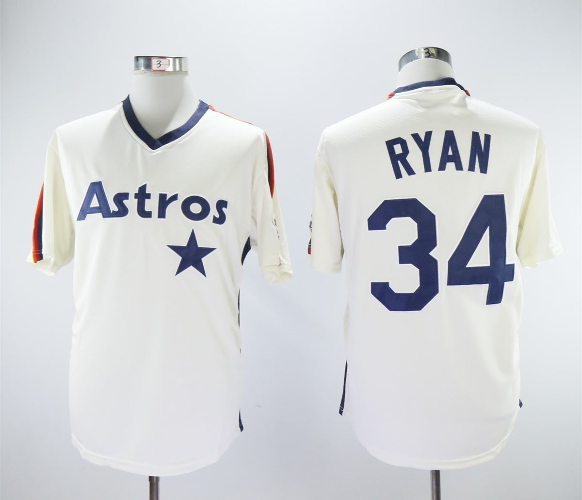 Nolan Ryan Houston Astros cream Cooperstown jersey